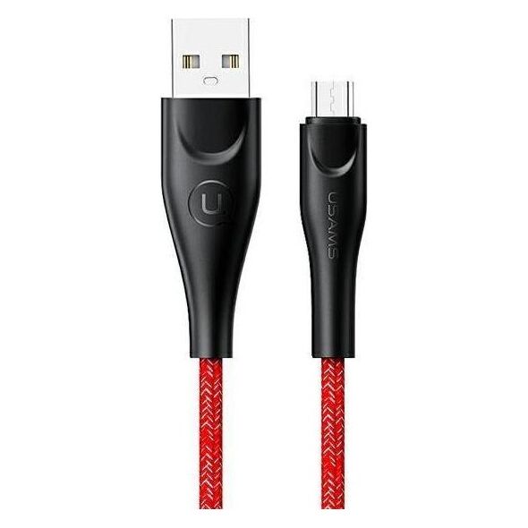 Kabel USB Usams USB-A - microUSB 1 m Czerwony (6958444983516)