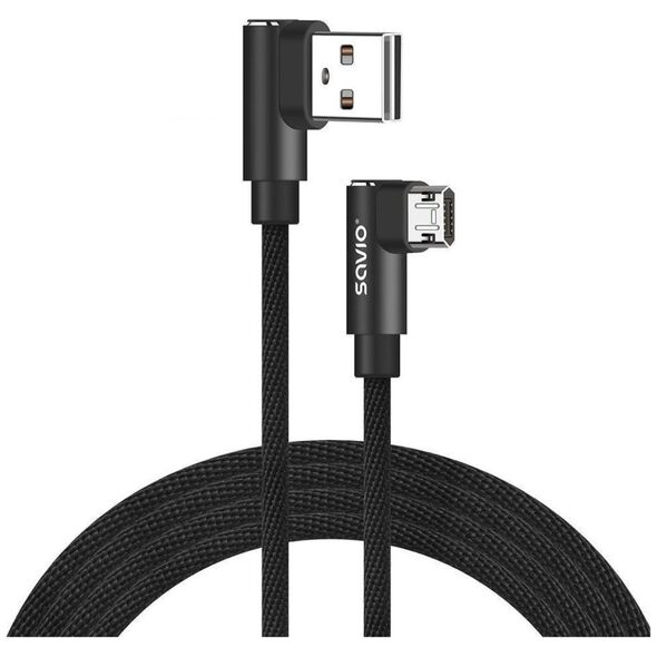 Kabel USB Savio USB-A - microUSB 2 m Czarny (1_815990)
