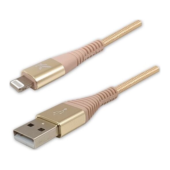 Kabel USB Logo USB-A - Lightning 2 m Złoty