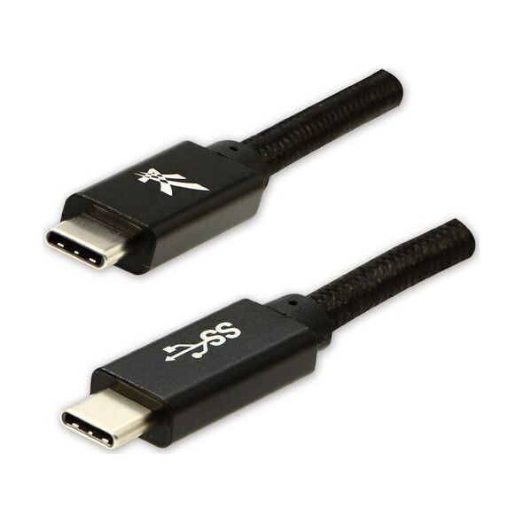 Kabel USB Logo USB-C - USB-C 1 m Czarny