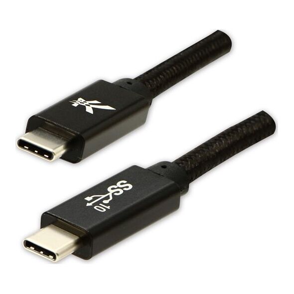 Kabel USB Logo USB-C - USB-C 1 m Czarny