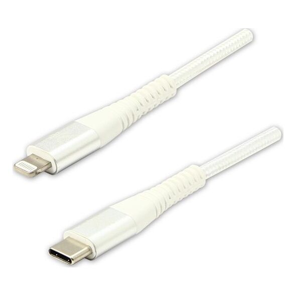 Kabel USB Logo USB-C - Lightning 1 m Biały