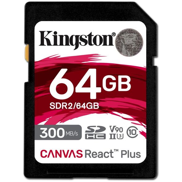 Karta Kingston Canvas React Plus SDXC 64 GB Class 10 UHS-II/U3 V90 (SDR2/64GB)