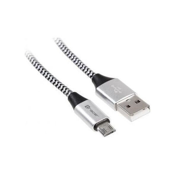 Kabel USB Tracer USB-A - microUSB 1 m Czarny (TRAKBK46928)