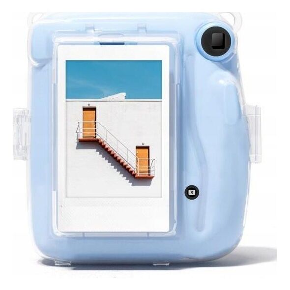 Pokrowiec LoveInstant Futerał Etui Pokrowiec Do Fujifilm Instax Mini 11 / Przezroczysty Z Kieszonką Na Zdjęcia