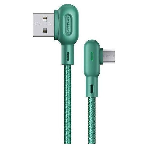Kabel USB Usams USB-A - microUSB 1.2 m Zielony (6958444948614)