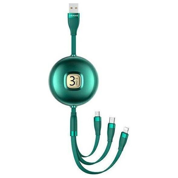 Kabel USB Usams USB-A - Lightning 1 m Zielony (Usa001135)