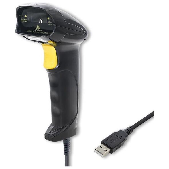 Czytnik kodów kreskowych Qoltec Czytnik kodów kreskowych Qoltec laserowy 1D | USB | Czarny