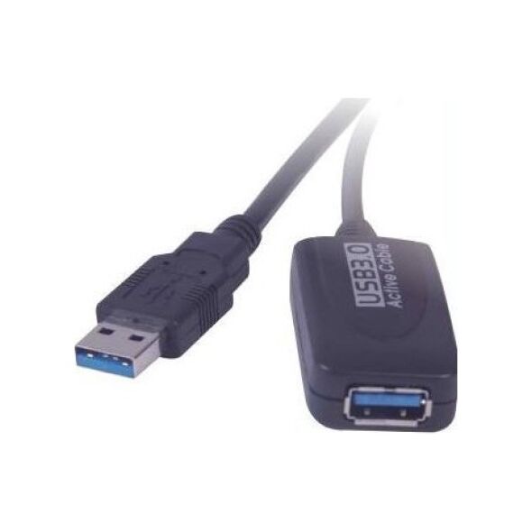Kabel USB PremiumCord USB-A - USB-A 5 m Czarny (ku3rep5)