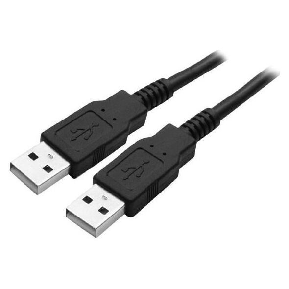 Kabel USB Logo USB-A - USB-A 1.8 m Czarny
