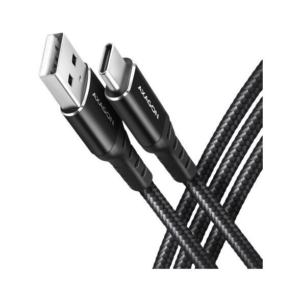 Kabel USB Axagon USB-A - USB-C 1 m Czarny (BUCM-AM10AB)