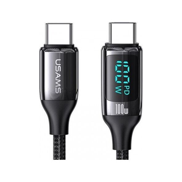 Kabel USB Usams USB-C - USB-C 3 m Czarny (USA814)