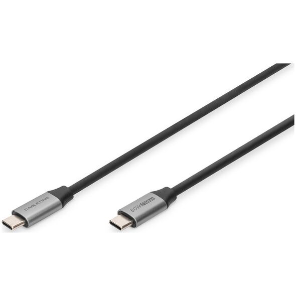 Kabel USB Digitus USB-C - USB-C 1 m Czarny (DB-300220-010-S)