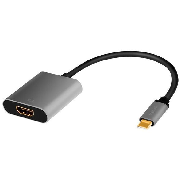 Adapter USB LogiLink Adapter USB-C do HDMI/F ,4K/60Hz aluminiowy 0.15m