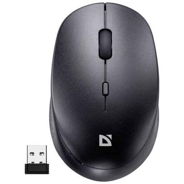 Mysz Defender Mysz bezprzewodowa Defender AURIS MB-027 optyczna bezklikowa silent 1600dpi czarna