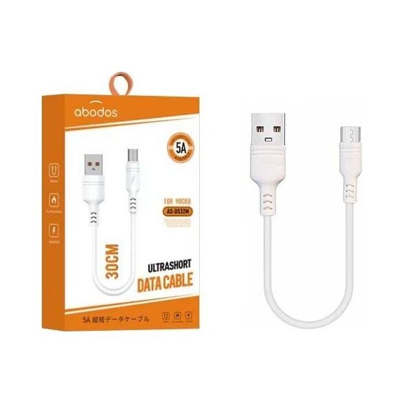 Kabel USB Vega USB-A - microUSB 0.3 m Biały (32026)
