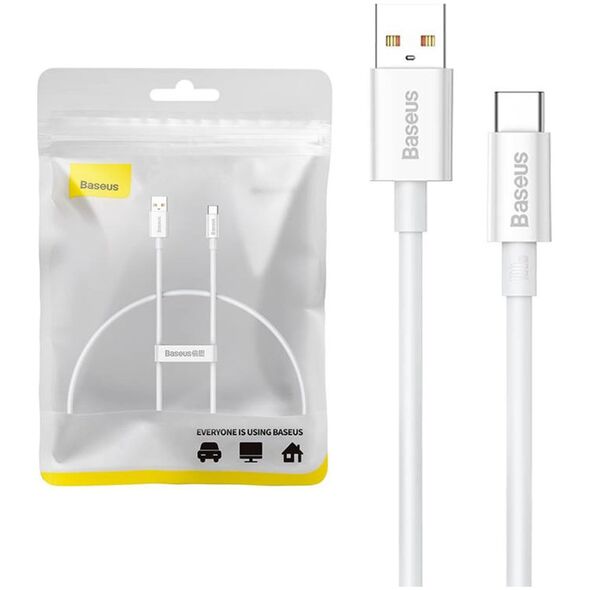 Kabel USB Baseus USB-A - USB-C 0.25 m Biały (P10320102214-00)