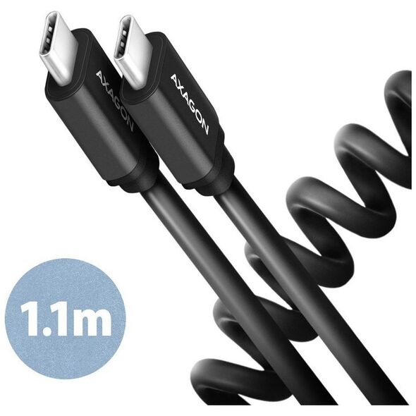 Kabel USB Axagon USB-C - USB-C 1.1 m Czarny (BUCM-CM20TB)