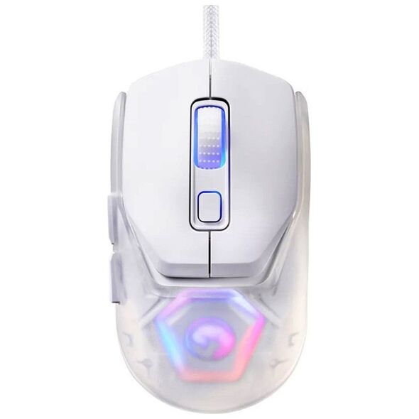 Mysz Marvo Marvo Mysz FIT LITE G1, 12000DPI, optyczna, 7kl., przewodowa USB, biała, do gry, podświetlenie RGB