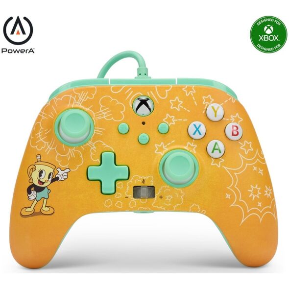 Pad PowerA PowerA Xbox Series PC Pad przewodowy Enhanced Cuphead: Ms. Chalice