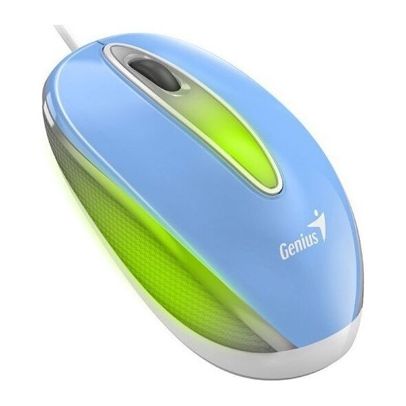 Mysz Genius Genius Mysz DX-Mini, 1000DPI, optyczna, 3kl., przewodowa USB, niebieska, klasyczna, podświetlenie RGB