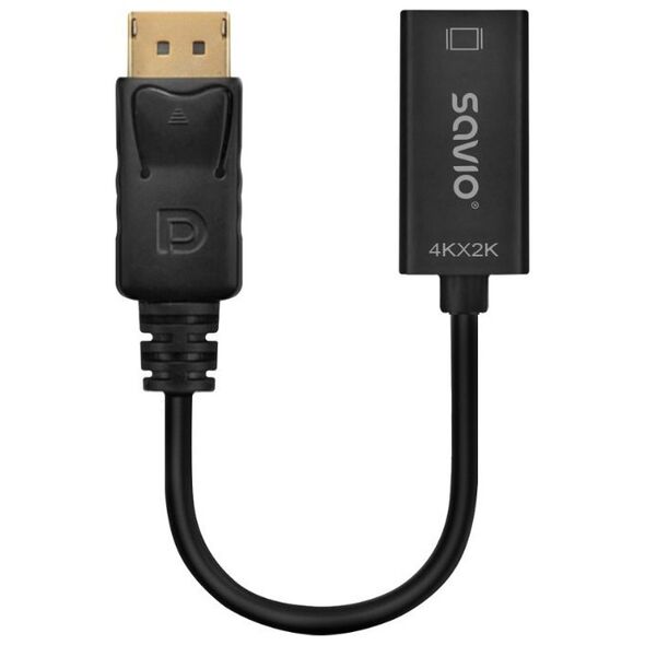 Adapter AV Savio DisplayPort - HDMI czarny (SAVAK-62)