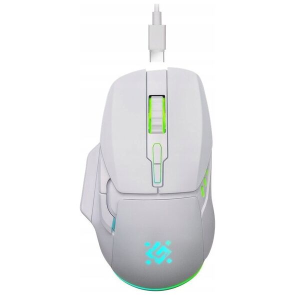 Mysz Defender Mysz bezprzewodowa Defender STIX GM-009 optyczna 3200dpi biała RGB AKUMULATOR 7 przycisków Gaming bezklikowa silent