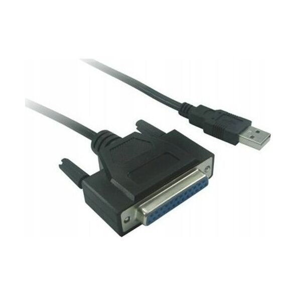 Kabel USB PremiumCord USB-A - DB-25 1 m Czarny (kuprint2)