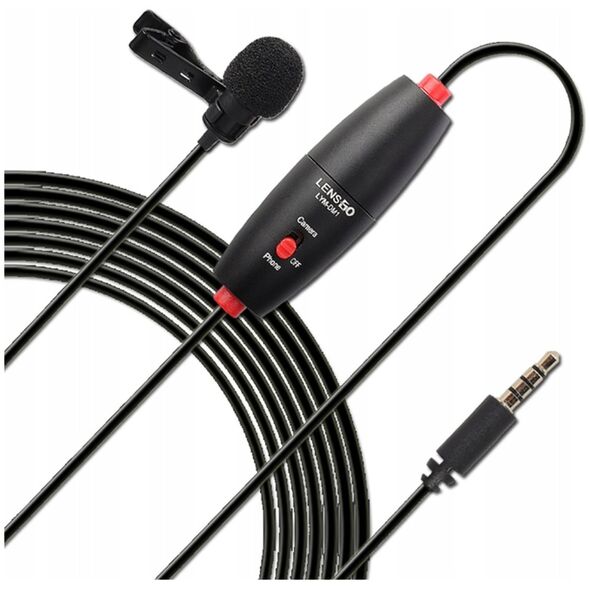 Mikrofon LensGo Profesjonalny Dynamiczny Mikrofon Krawatowy Lavalier Mini Jack 3,5mm Lensgo / Lym-dm1