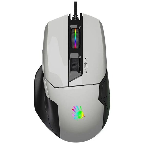Mysz A4Tech A4tech Bloody Myš W70 Max Activated, podsvícená herní myš, 12000 DPI, USB, Bílá