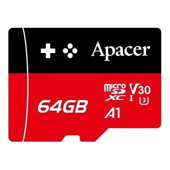 Karta Apacer Gaming MicroSDXC 64 GB Class 10 UHS-I/U3 A1 V30 (AP64GMCSX10U7-RAGC)