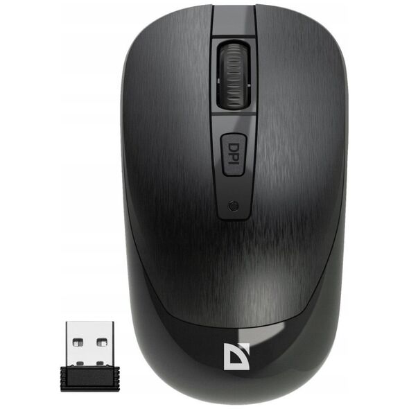 Mysz Defender Mysz bezprzewodowa Defender WAVE MM-995 optyczna bezklikowa silent 1600dpi czarna