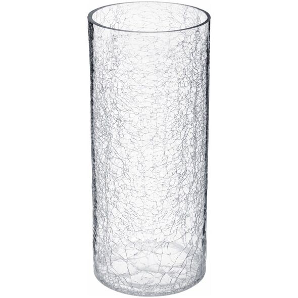 Atmosphera Wazon szklany, efekt mrożonego szkła, 30 cm, Atmosphera