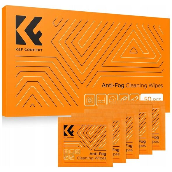 Kf Chusteczki Do Czyszczenia Optyki Okularów Soczewek K&f Concept 50szt. Przeciw Parowaniu Anti-fog / Kf08.034a