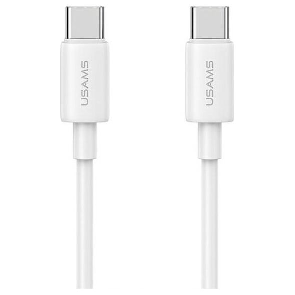 Kabel USB Usams USB-C - USB-C 1 m Biały