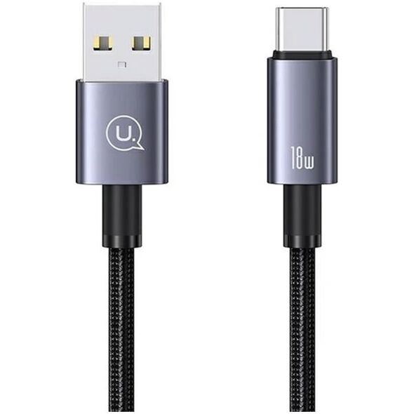 Kabel USB Usams USB-A - USB-C 0.25 m Czarny