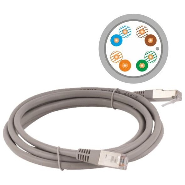 Alantec Patchcord FTP Cat.5e 0.5 m Szary KKF5SZA0.5