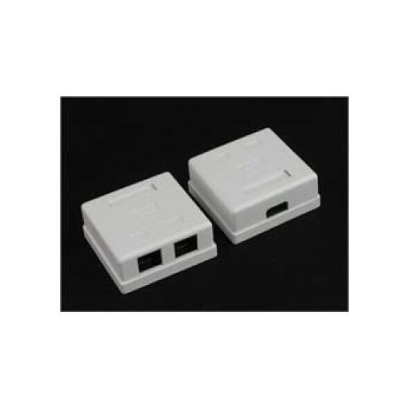 NetRack gniazdo kompletne natynkowe 2xRJ45 8p8c STP Cat6 (106-36)