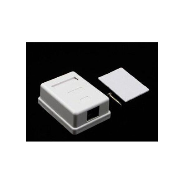 NetRack Gniazdo kompletne natynkowe 1xRJ45 8p8c FTP Cat5e Dual Block, skręcane (106-16)