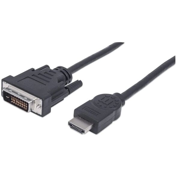 Kabel Manhattan HDMI - DVI-D 1.8m czarny (372503)