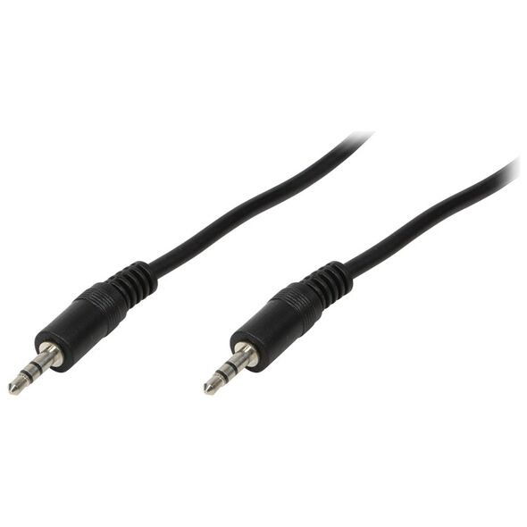 Kabel LogiLink Jack 3.5mm - Jack 3.5mm 1m czarny (CA1049)