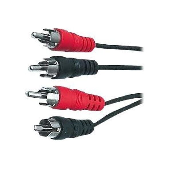 Kabel PremiumCord RCA (Cinch) x2 - RCA (Cinch) x2 RCA (Cinch) - RCA (Cinch) 5m czarny (kjackcmm2-5)