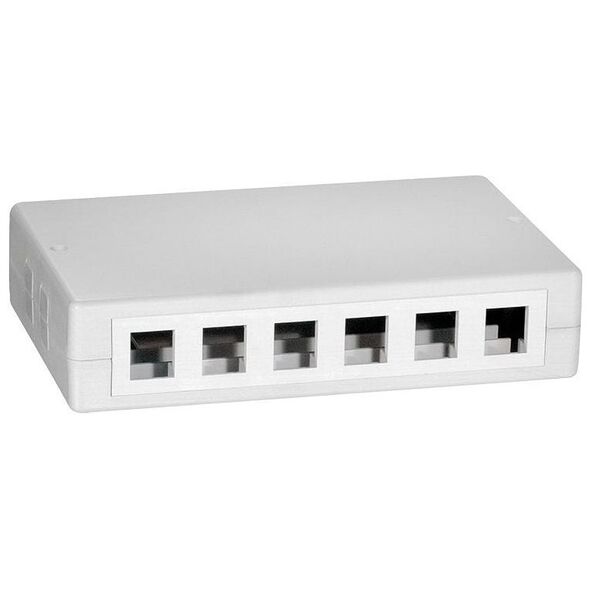 LogiLink Puszka natynkowa Keystone 12 portów UTP, biała (NK4033)