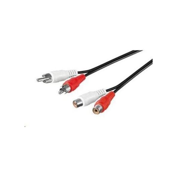 Kabel PremiumCord RCA (Cinch) x2 - RCA (Cinch) x2 2m czarny (kjackcmf2-2)
