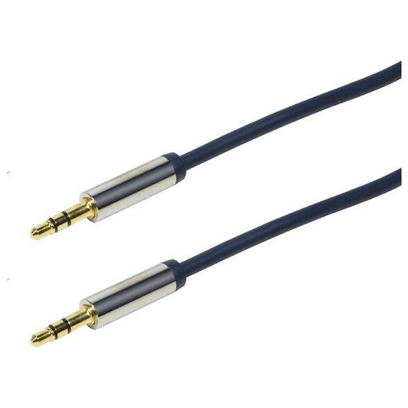 Kabel LogiLink Jack 3.5mm - Jack 3.5mm 0.5m niebieski (CA10050)