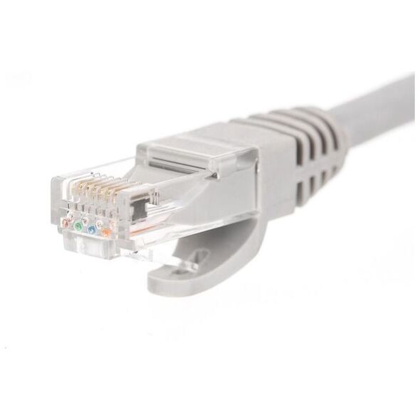 NetRack patchcord RJ45, kat. 6 UTP, 0.25m szary - BZPAT0256