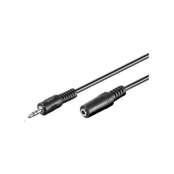 Kabel PremiumCord Jack 3.5mm - Jack 3.5mm 5m czarny (kjackmf5)