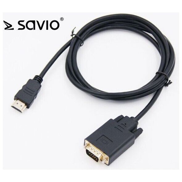Kabel Savio HDMI - D-Sub (VGA) 1.8m czarny (SAVKABELCL-103)
