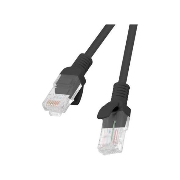 Lanberg Patchcord, Cat6, nieekranowany, 0.25m, czarny (PCU6-10CC-0025-BK)