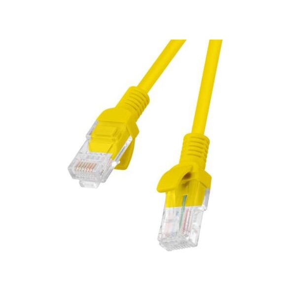 Lanberg Patchcord, Cat6, nieekranowany, 0.25m, żółty (PCU6-10CC-0025-Y)